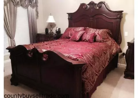 Dark Cherry Queen Size Bed